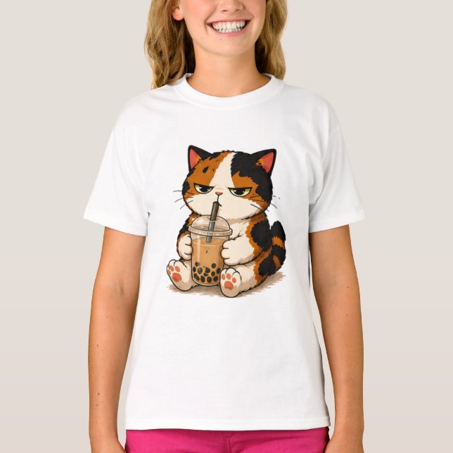 Grumpy Kalikokat Bubble Te  T Shirt (Framsida)