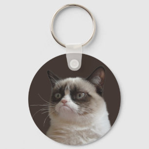 Grumpy katt - den Grumpy stirrandet Keychain Nyckelring