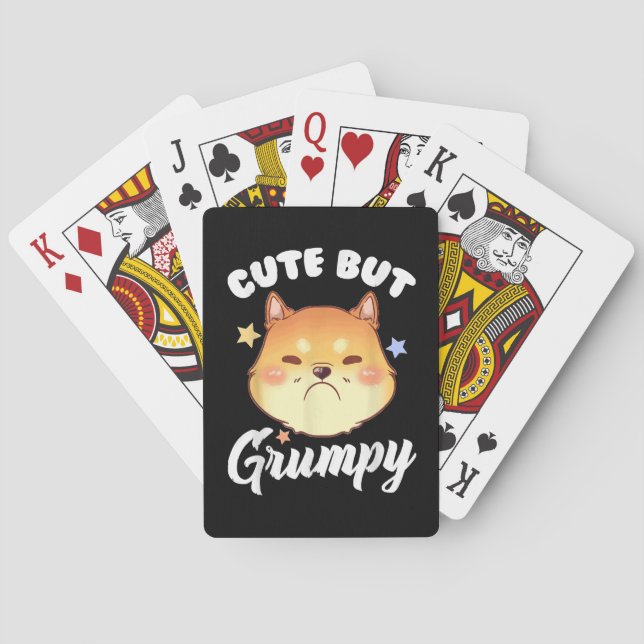 Grumpy Katt Upprörd Pouting Katt Casinokort (Baksidan)