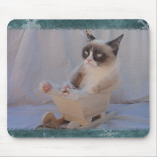 Grumpy kattblåttSnowflake Mousepad Musmatta