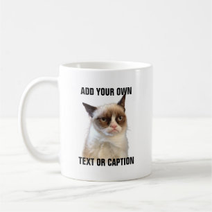 Grumpy kattilsken blick - tillfoga din egna text kaffemugg