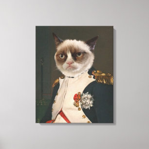 Grumpy kattklassikermålning canvastryck