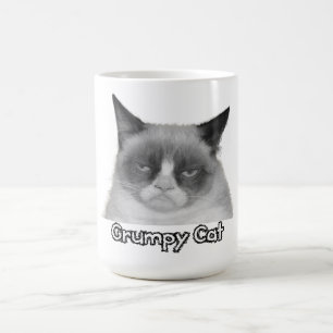 Grumpy kattmugg (text "för den Grumpy katten") Kaffemugg