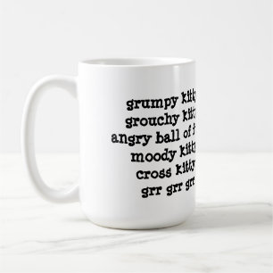 grumpy kattunge, grouchy kattunge, grrgrrgrr (2) kaffemugg