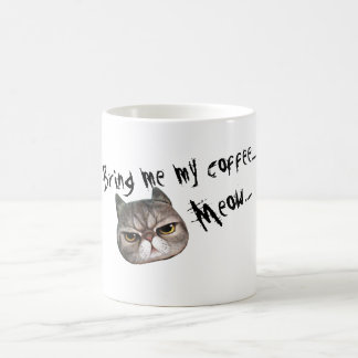 Grumpy kattunge "kommer med mig mitt kaffe…., kaffemugg