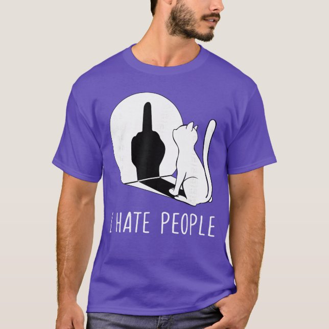 Grumpy Kitten Katter Jag Gillar Inte Människor Kat T Shirt (Framsida)