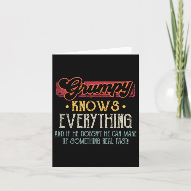 Grumpy Knows Allting Funny Grumpy Fars dag G Kort (Framsida)