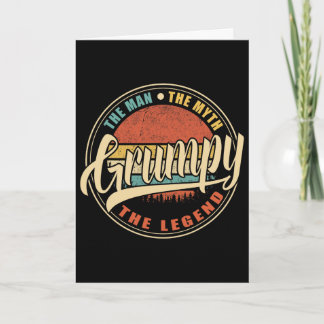 Grumpy mannen myten legenden vintage retro f kort