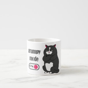 Grumpy mode på rolig fet katt espressomugg