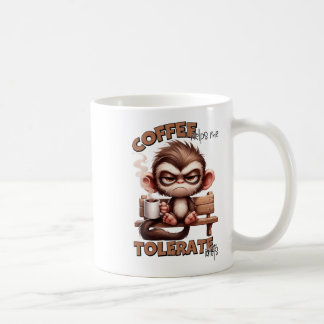 Grumpy Monkey "Coffee Helps Me Tolerate Idiots" Kaffemugg