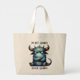 Grumpy Monster Tote Bag Jumbo Tygkasse