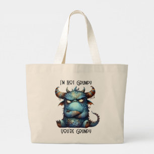 Grumpy Monster Tote Bag Jumbo Tygkasse