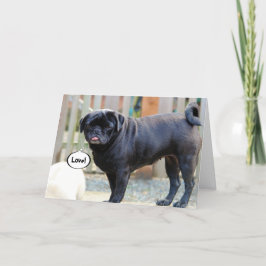 Grumpy mopsvalentin kort för dag