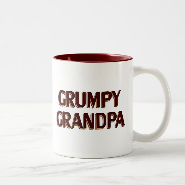 Grumpy morfar Två-Tonad mugg (Höger)