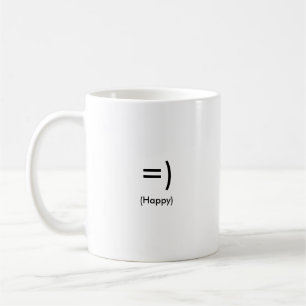 Grumpy och lycklig mugg