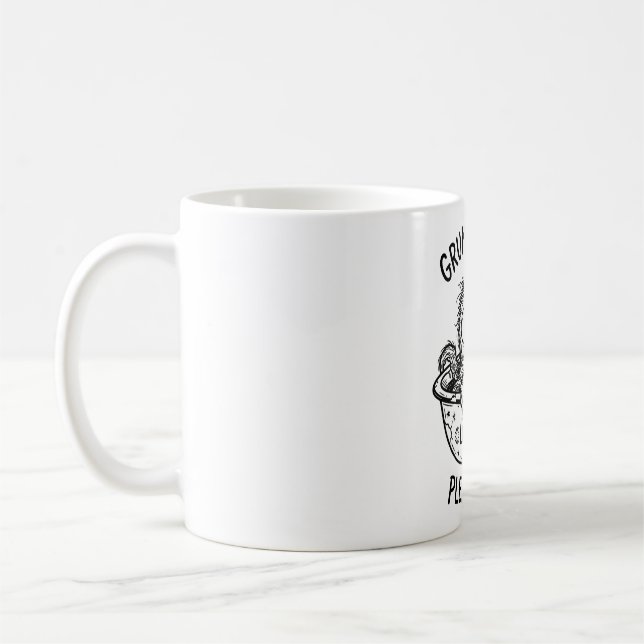Grumpy Octopus Klassisk Mugg För Kaffeälskare (Vänster)