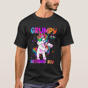 Grumpy of the Birthday Boy Dabbing Unicorn Party 1 T Shirt