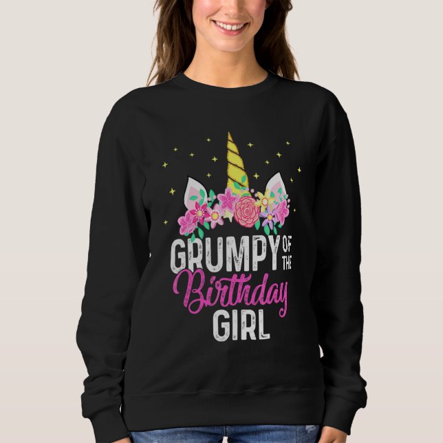 Grumpy of the Birthday Girl T Shirt (Framsida)