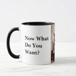 Grumpy Office-katt Läsa tidningen Mugg