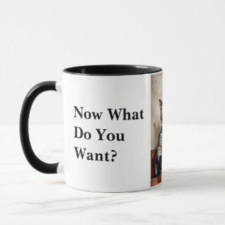 Grumpy Office-katt Läsa tidningen Mugg