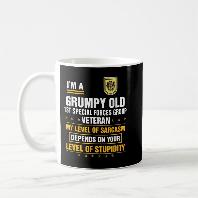 Grumpy Old 1st Speciell Forces Group Veteran Far Kaffemugg (Vänster)