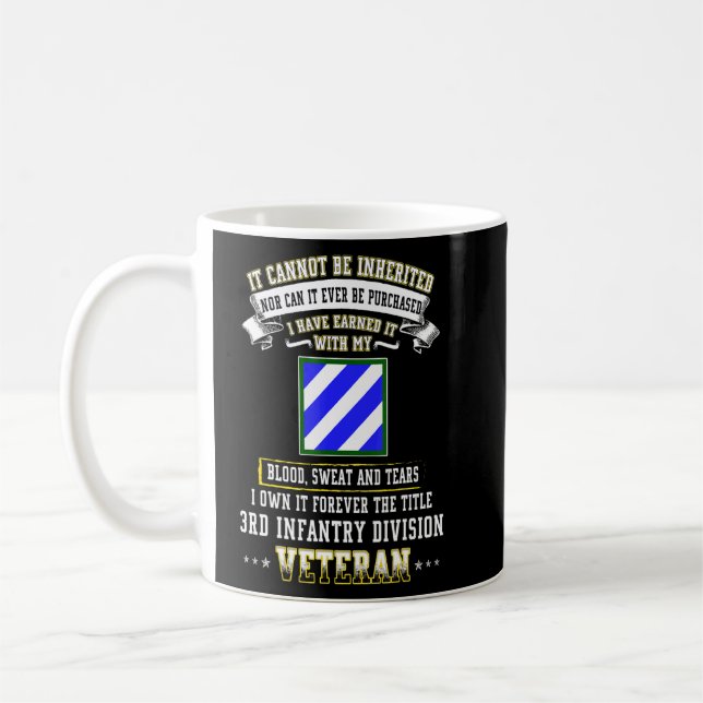 Grumpy Old 3rd Infantry Division Veteran Day Milit Kaffemugg (Vänster)