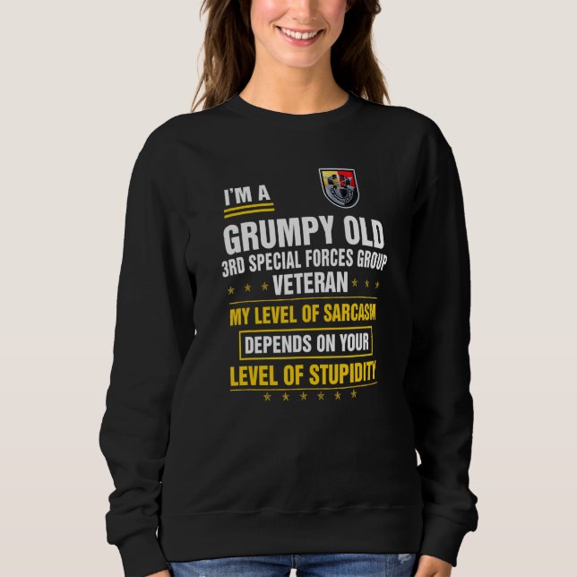 Grumpy Old 3rd Speciell Forces Group Veteran Far T Shirt (Framsida)