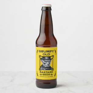 Grumpy Old Bastard Beer Ölflaska Etikett