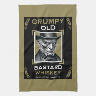 Grumpy Old Bastard Whiskey Kökshandduk