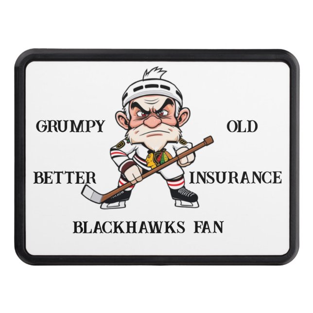 Grumpy Old Blackhawks Fläkt Dragkroksskydd (Framsidan)