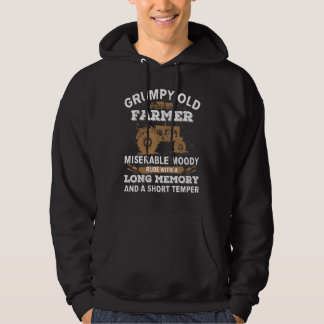 Grumpy Old Farmer Long Memory Kort Temper Hoodie