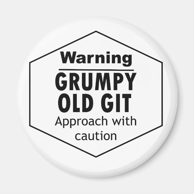 Grumpy Old Git Funny Magnet (Framsidan)
