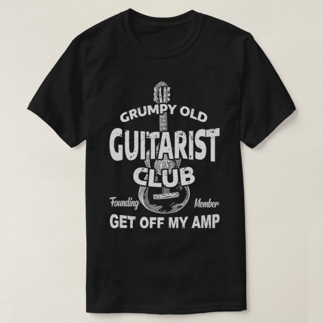 Grumpy Old Guitarist Klubbs T Shirt (Design framsida)