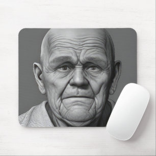 Grumpy Old Man Ansikte Musmatta