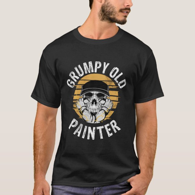 Grumpy Old Painter T Shirt (Framsida)