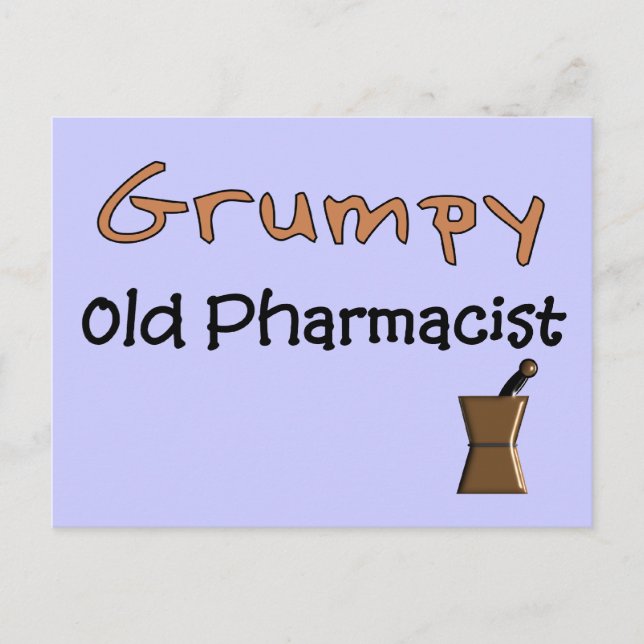 Grumpy Old Pharmacist T-Shirts and Gifts Vykort (Framsida)