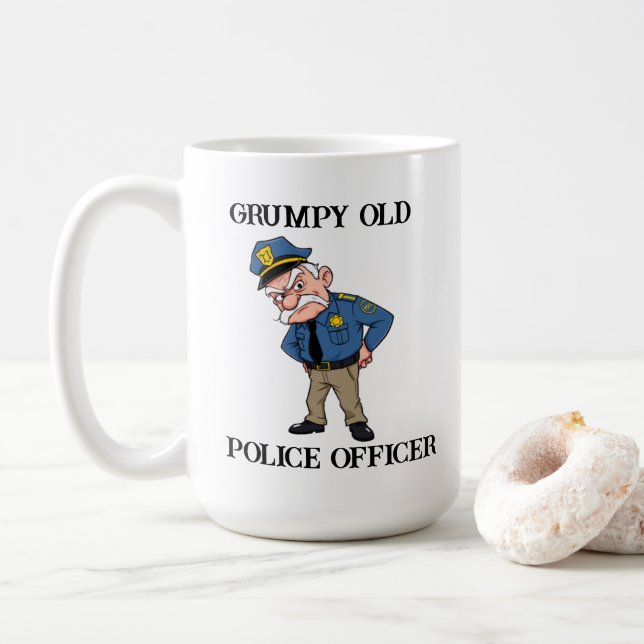 Grumpy Old Police Officer Kaffemugg (Med munk)