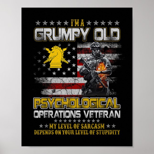 Grumpy Old Psychological Operations Veteran Far Poster (Framsidan)