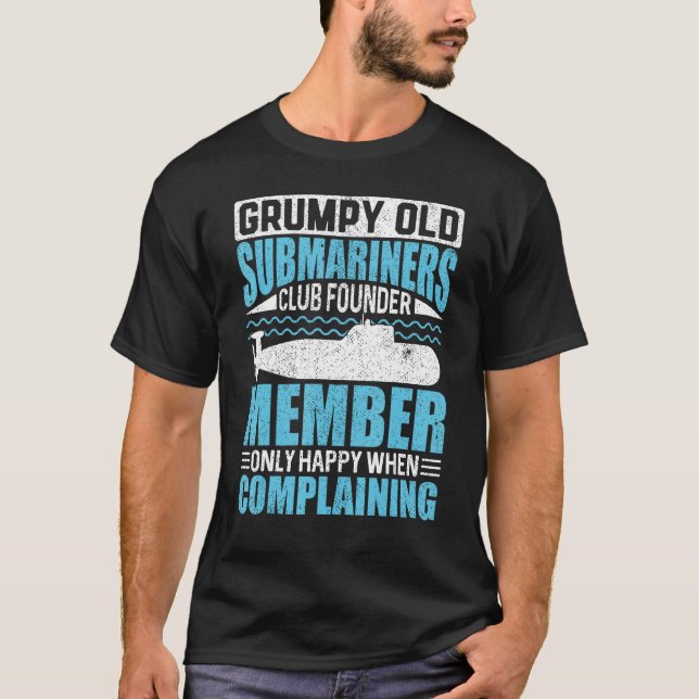 Grumpy Old Submarines USA Veteran Veteran Day T Shirt (Framsida)