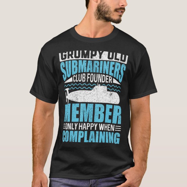 Grumpy Old Submarines USA Veteran  Veteran s Day T Shirt (Framsida)