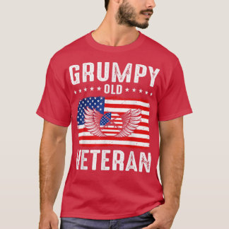 Grumpy Old Veteran Patriotic Military Veteran Gran T Shirt