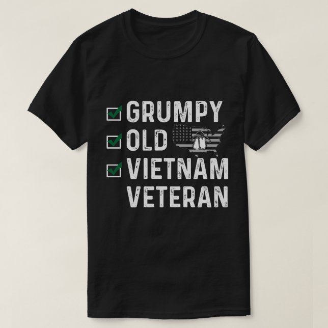 Grumpy Old Vietnam Veteran T Shirt (Design framsida)