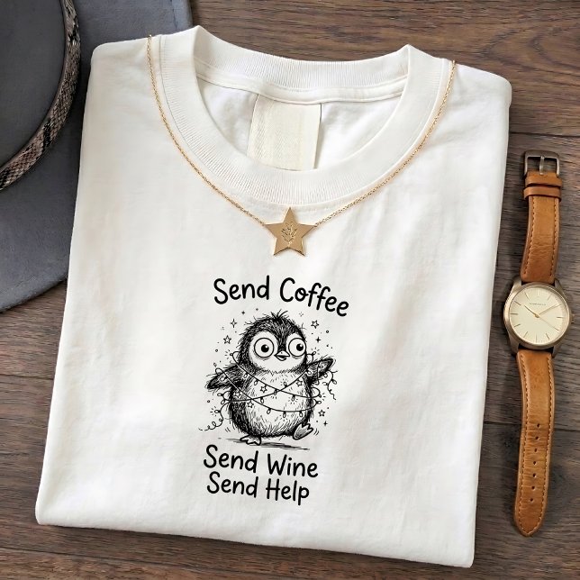 Grumpy Pingvin Rolig Citat T-shirt (Skapare uppladdad)