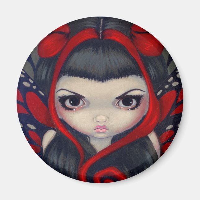 "Grumpy Red Fairy" Magnet (Framsidan)