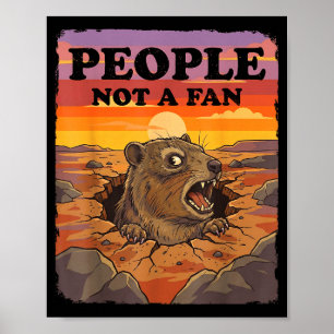 Grumpy Rock Hyrax Människor Inte Ett Stort Fan Rol Poster