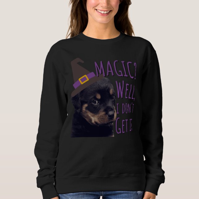 Grumpy Rottweiler Magic Tja, jag hämtar det T Shirt (Framsida)