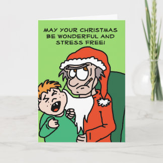 Grumpy Santa rolig julkort Helgkort