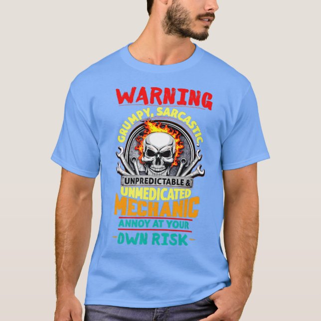 Grumpy Sarcastic Uncalable Unmediated Gift T Shirt (Framsida)