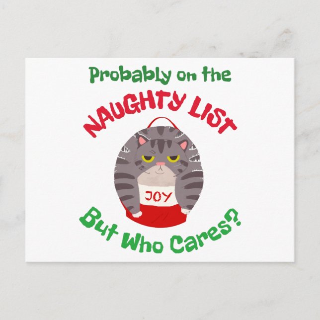 Grumpy Sarkastic-julkatten på Nu Vykort (Framsida)