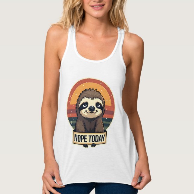 Grumpy Seng Gammal Rolig Retro T-Shirt Design Linne Med Racerback (Framsida)